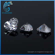 Fábrica al por mayor 5X5mm forma de corazón Cubic Zirconia piedras preciosas para la joyería